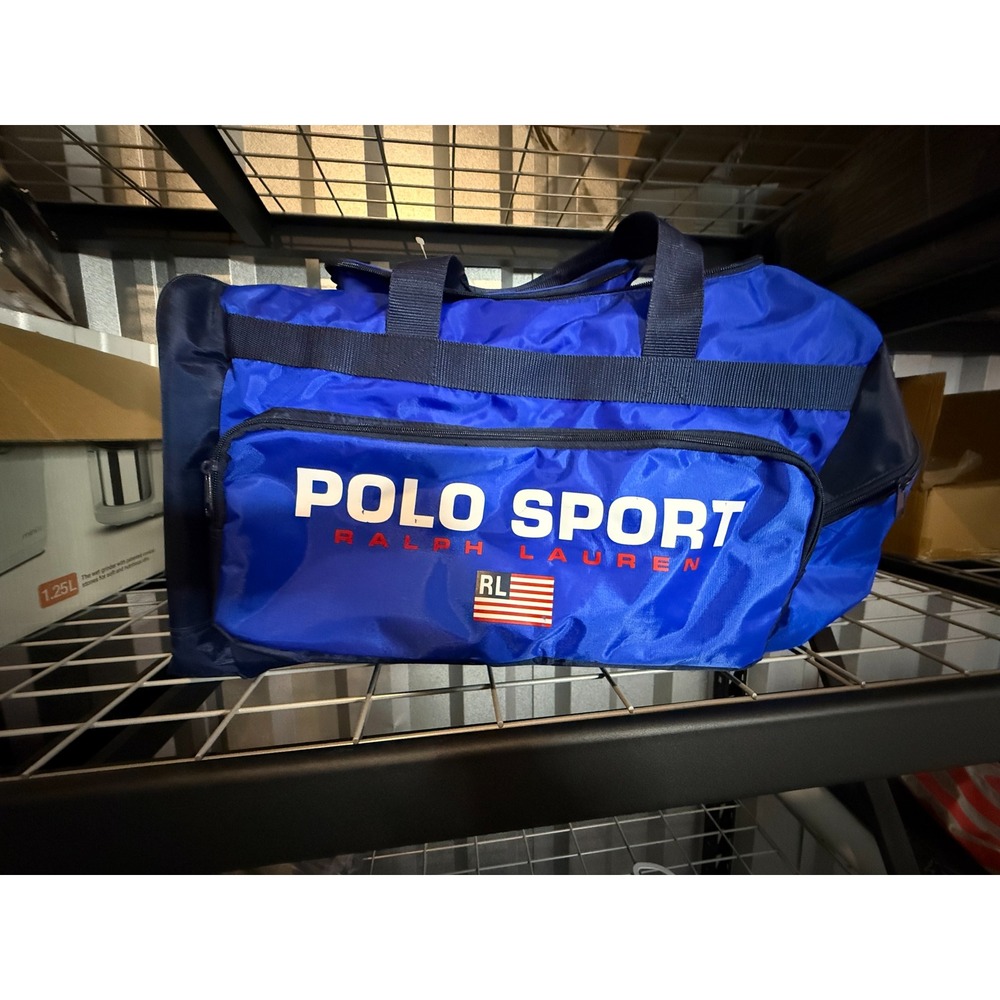 Vintage‎ Ralph Lauren Polo Sport Blue Nylon Duffel Bag Gym Weekend Carry On
